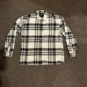 Light Blue and Navy/Black flannel shirt